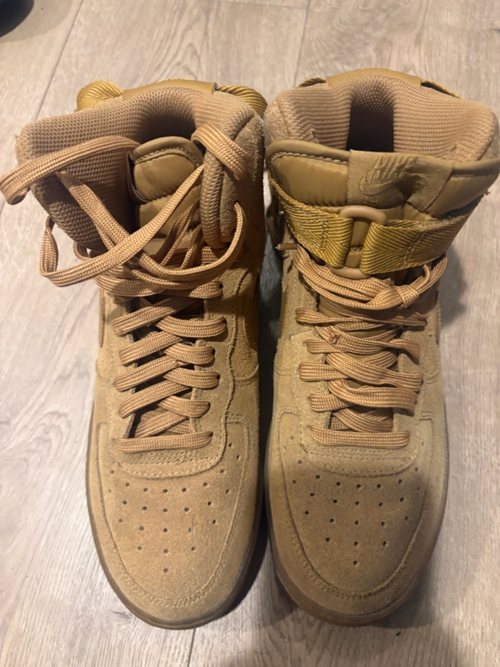 Nike Men’s Tan Suede High-Top Sneakers
